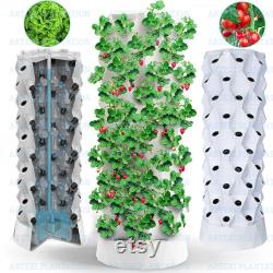 10 Layer 80Pots Vertical Hydroponic System Tower Garden Aeroponics Home Grow Kit Planting System Tools Kit