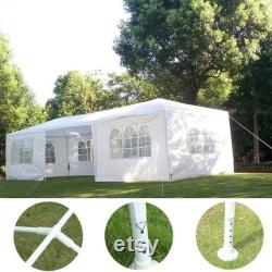 10'x30' Outdoor Awnings Gazebo Canopy Wedding Party Tent with 7 Removable Walls