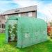 10 X 7 X 7 Tunnel Greenhouse Large Garden Plant Hot House With Roll-up Zippered Entry Door And 6 Roll-up Side Windows,