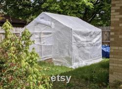 10x9x8 ft Portable Tunnel Greenhouse for Outdoors 2 Zipper Mesh Doors Large Walk-in Garden Plant Greenhouse with 12 Stakes