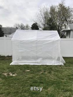 10x9x8 ft Portable Tunnel Greenhouse for Outdoors 2 Zipper Mesh Doors Large Walk-in Garden Plant Greenhouse with 12 Stakes