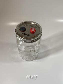 120x Self-healing injection port and 0.2micron Syringe filter attached Jar Lids for Mushroom Cultivation (Wide Mouth)