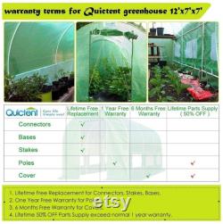 12' x 7' x 7' portable greenhouse large walk-in green garden hot house