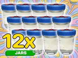 12x Liquid Culture Jar Mushroom Liquid Culture Solution Wide Mouth