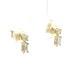 14k Solid Gold Diamond Dangle Rectangle Studs, Diamond Dangle Earrings, Diamond Jewelry, Solid Gold Jewelry, Jewels. Er413656y14di1