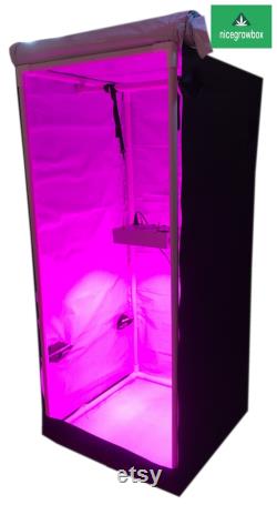 1500W LED Reflective Hydroponics Grow Box Tent Room 48 x48 x80 White KIT