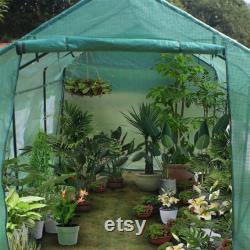 15 x7 x7 Outdoor Heavy Duty Walk in Greenhouse Plant Gardening Spiked Greenhouse Tent Green house with Observation Windows