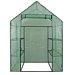 15x7x7ft Walk-in Greenhouse Tunnel, Garden Accessory Tent With 8 Roll-up Windows, Zippered Door