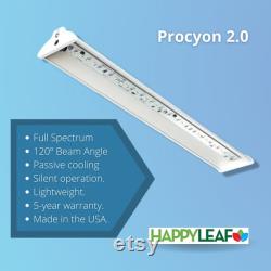 17 Happy Leaf LED, Full Spectrum Grow Light, USA Made, Perfect for Microgreens, Hydroponics, Seed Starting, Full Flower,