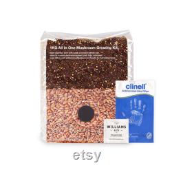 1KG All In One Mushroom Growing Kit Rye Grain, Coco Coir, Vermiculite and Gypsum