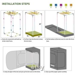 2000W LED Grow Light Kit Full Spectrum 48 x48 x80 Indoor Grow Tents Room Box