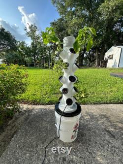 20 Pod Home Garden 3D Printed Modular Hydroponic 4ft Tower