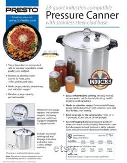 23 Quart PRESTO Pressure Canner (Induction Compatible)