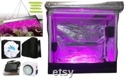 300W Reflective Hydroponics Grow Box Tent FULL SET 24x12x24 in MYLAR