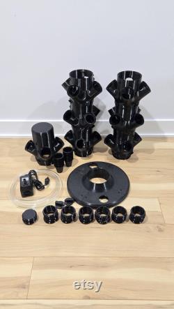 32 Plant Hydroponic Tower Outdoor and Indoor 5.5FT Black