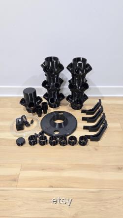32 Plant Hydroponic Tower Outdoor and Indoor 5.5FT Black