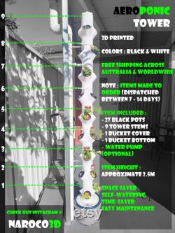 3D Printed Space Saving Aeroponic Tower