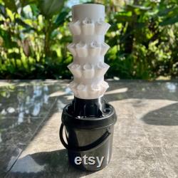 3D-Printed Vertical Hydroponic Tower Garden Kit Indoor Herb and Vegetable Growing