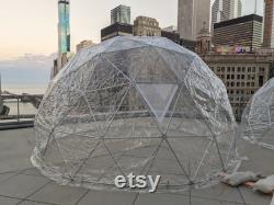 3V geodesic dome with cover 5 meter 16ft. Glamping tent patio igloo bubble
