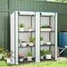 3 Tier Portable Greenhouse With Pe Cover, Mini Indoor Outdoor Plant Stand, Roll-up Door, Steel Frame, Small Garden Grow House 152x144x48 Cm