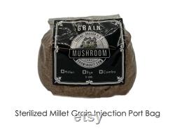 3lb Grain Spawn Bag Mycology Bags Sterilized Millet Spawn Bag with Injection Port Hydrated Grain for Mycelium Spore Colonization