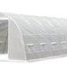 40' 12' 7.5' Greenhouse, Large Walk-in Greenhouse, Portable Greenhouse With 2 Roll-up Zippered Doorsand20 Screen Windows, White