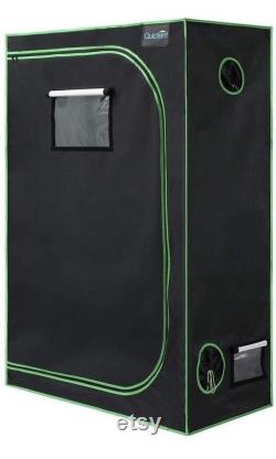 48 x24 x71 Mylar Hydroponic Grow Tent with Observation Window and Removable Floor Tray for Plant Growing 4x2 ft