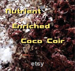 4lbs Mushroom Substrate, Nutrient Enriched, Coco Coir, Composted Manure, Crushed Oyster Shells,