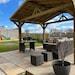 4m X 4m Premium Wooden Gazebo With Roof Hot Tub Shelter, Timber Gazebo Outdoor Garden Roof Canopy Covered Wooden Pergola- Felt Shingles