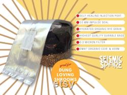 4x 2.5 lb. Mushroom Grow Bags, All-in-One (AIO), with 1 lb. Organic Rye Berries and 1.5 lbs. CVG Great for Dung Lovers FREE Shipping