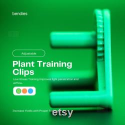 50 Bendies Adjustable Plant Clip Low Stress Training Stem Benders for LST Hydroponic Tent Grow Garden