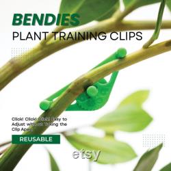 50 Bendies Adjustable Plant Clip Low Stress Training Stem Benders for LST Hydroponic Tent Grow Garden