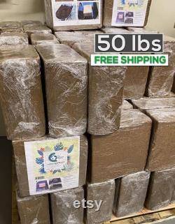 5 Blocks Coco Peat 100 Natural Organic soil Conditioner 50 lbs Free Sam Day Shipping