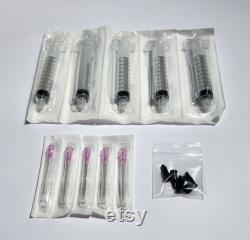 5 ea. Mycology Syringe set. Sterile mycology syringes with sterile needles and lure locks for sterile liquid culture transfers and inoculations.