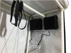 600W Led Grow Lights Reflective Hydroponics GrowBox Tent Kit 24 x16 x48 White