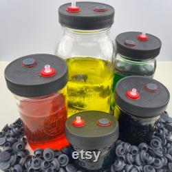 60 Pcs. Liquid Culture Jar Lids for Mycology Wide Mouth Mushroom Grow Jar Lids, Grain Spawn Jar Lids