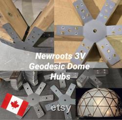 61pc Newroots 3V Geodesic Dome Hub Kit for DIY Grow Dome Greenhouse or Building