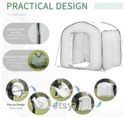 7 x 7 x 7 Garden Portable Pop Up Greenhouse with Side Door and Portable Zipper Bag for Plants