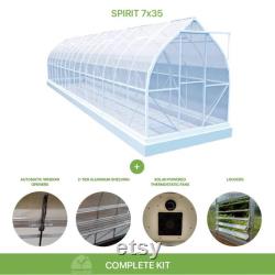 7x35 Growers Greenhouse, ClimaPod Spirit (6-mm twin wall polycarbonate)