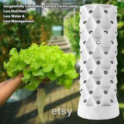 80 Hydroponic Growing System Home Gardening Pots Vertical Hydroponics Tower Set