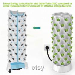 80-Pot Vertical Hydroponics Tower Set, Home Gardening Hydroponic Growing