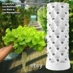 80 Pots Vertical Hydroponics Tower Set, DIY Hydroponic Growing System Home Gardening