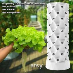 80 Pots Vertical Hydroponics Tower Set, Hydroponic Growing System Home Gardening