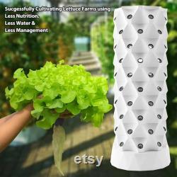 80 Pots Vertical Hydroponics Tower Set, Hydroponic Growing System Home Gardening