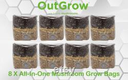 8 X All-In-One Mushroom Grow Bags
