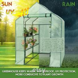 8 shelves Mini Walk In Greenhouse Outdoor Gardening Plant Green House