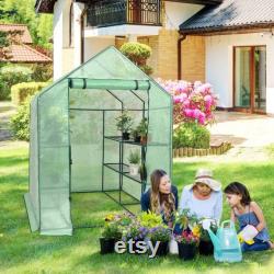 8 shelves Mini Walk In Greenhouse Outdoor Gardening Plant Green House