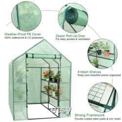 8 shelves Mini Walk In Greenhouse Outdoor Gardening Plant Green House