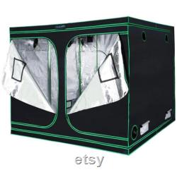 96 x96 x78 Mylar Hydroponic Grow Tent with Observation Window and Removable Floor Tray for Plant Growing 8x8 ft