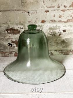 A stunning hand blown antique French melon cloche or Bell Dome